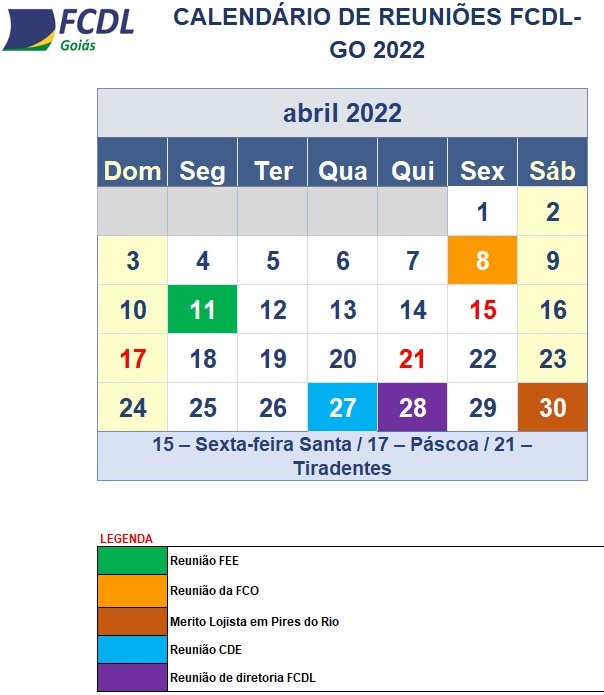 calendario fcdl go abril