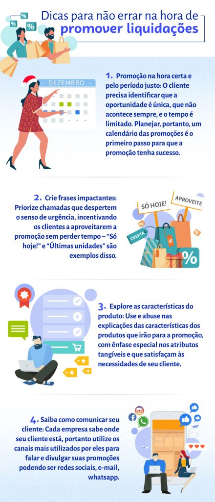 infografico sebrae dicas para nao errar na hora de promover liquidacoes